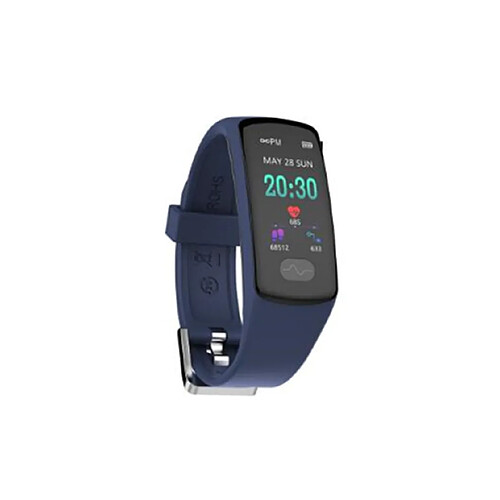 YP Select 0.96 pouces Écran couleur Pression artérielle Moniteur de fréquence cardiaque Sport Bluetooth Montre-bracelet intelligente-Bleu