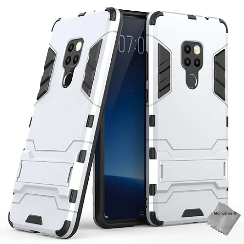 Htdmobiles Coque rigide anti choc pour Huawei Mate 20 + verre trempe - ARGENT