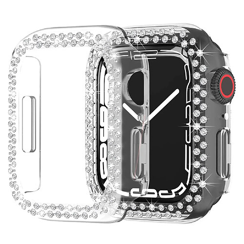 Coque en TPU strass brillant, transparent pour votre Apple Watch Series 7 41mm