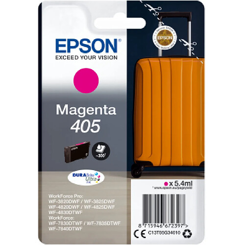 Epson Singlepack Magenta 405 DURABrite Singlepack Magenta 405 DURABrite Ultra Ink