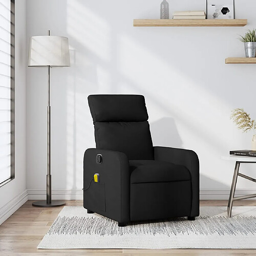 vidaXL Fauteuil de massage inclinable Noir Tissu