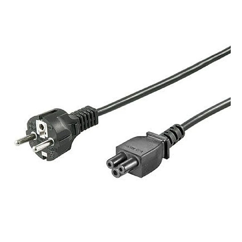 Wentronic GOOBAY 93586 1.8m CEE7/7 Coupleur C5 Noir câble électrique - Cables électriques (1,8 m, Mâle/Femelle, CEE7/7, Coupleur C5, 250, Noir)