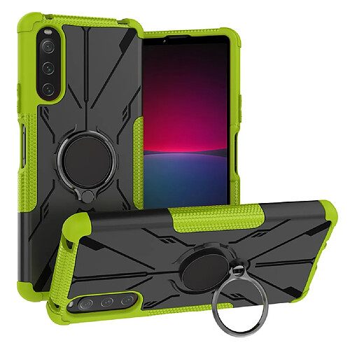 Coque en TPU 2-en-1, anti-choc avec béquille pour votre Sony Xperia 10 IV 5G - vert