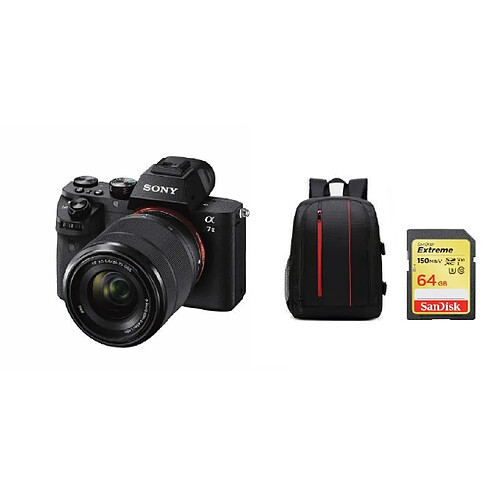 SONY A7 II KIT SEL 28-70MM F3.5-5.6 OSS + Backpack Black + 64GB SD card