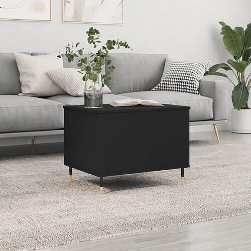 Maison Chic Tabls basse,Table Console pour salon Noir 60x44,5x45 cm Bois d'ingénierie -MN25983