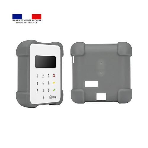 Mobilis Coque de protection avec coins renforcés pour terminal de paiement sumup air - made in france - gris foncé