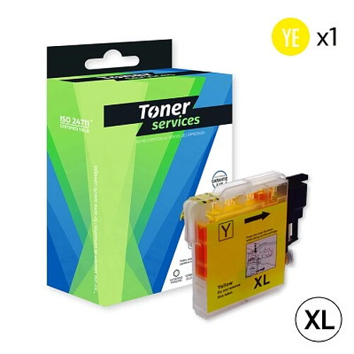 TONER SERVICES Compatible Brother LC1100 Cartouche Jaune LC1000Y (Saturne)