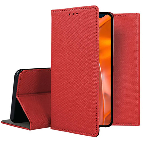 Htdmobiles Housse pour Samsung Galaxy S23 FE 5G - etui coque pochette portefeuille + film ecran - ROUGE MAGNET