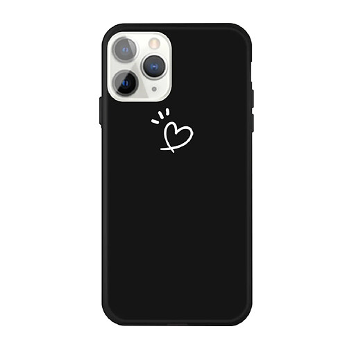 Wewoo Coque Pour iPhone 11 Pro Love-heart Letter Pattern Colorful Frosted TPU Phone Housse de protection Noir