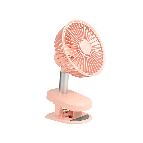 Ventilateur USB 3000mAh avec Thérapie par Parfum Clip Petit Ventilateur Électrique de Bureau Portable pour la Vie Quotidienne-Rose