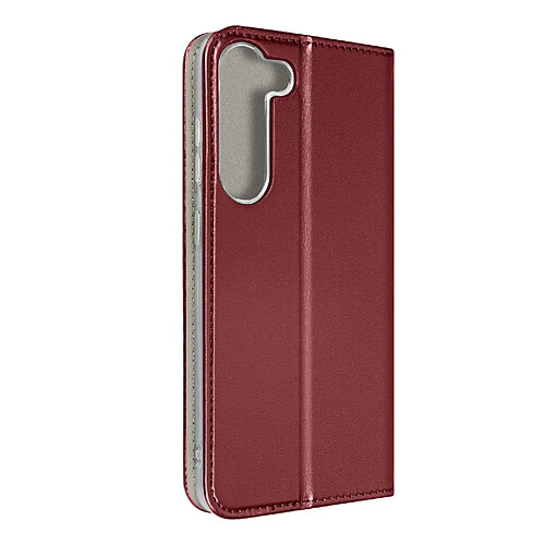 Avizar Étui pour Samsung Galaxy S23 Plus Clapet Magnétique Smart Magneto Bordeaux