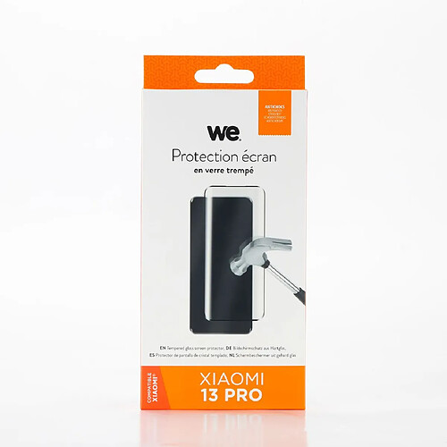 WE verre trempé XIAOMI 13 PRO: Verre trempé 3D - protection écran - anti-rayures - anti-bulles d'air - ultra-résistant - dureté 9H Glass