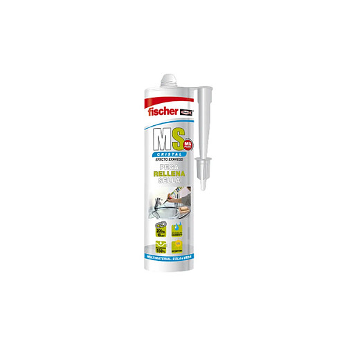 Mastic d'étanchéité adhésive FISCHER - ms cristal transparent - 290 ml - 96000