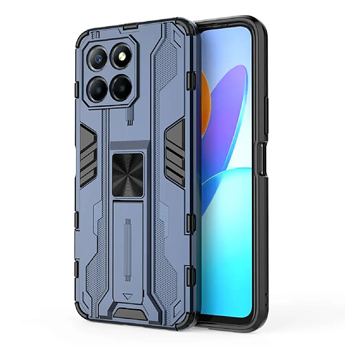 Coque en TPU anti-chute, antichoc avec béquille pour votre Honor X8 5G - bleu