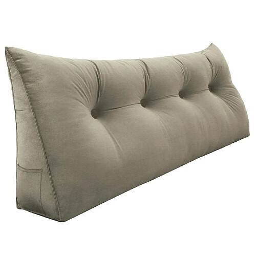 VerCart Coussin de Lecture Compensé, Coussin à Coins, Velours Brun Clair 140cm