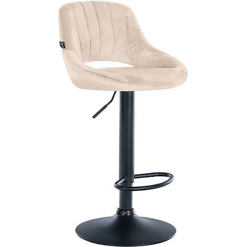 Non Tabouret de bar Milet velours noir