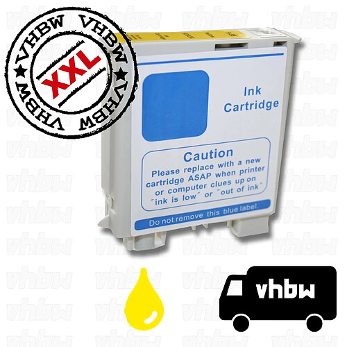 vhbw cartouche d'encre compatible jaune pour HP 88, 88 XL, C9393A, C9393AE