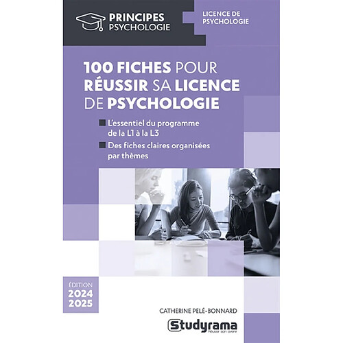 100 fiches pour réussir sa licence de psychologie : 2024-2025