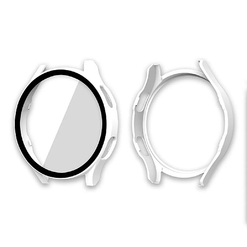 Enkay Coque en TPU 2-en-1 caoutchouté blanc pour votre Samsung Galaxy Watch4 44mm