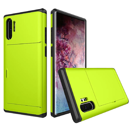 Wewoo Coque Rigide Étui de protection blindé antichoc avec emplacement pour carte Galaxy Note 10 Pro vert