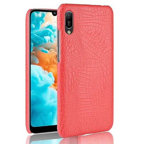 Wewoo Coque PC + PU antichoc en texture de crocodile pour Huawei Y6 Pro 2019 rouge