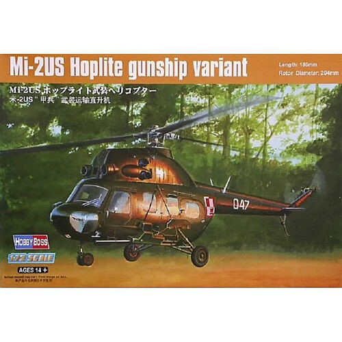 Hobby Boss Maquette Hélicoptère Mil Mi-2us Hoplite Gunship Variant