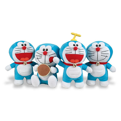 PLAY BY PLAY - Doraemon Peluche de 30 cm qualité 1 Velboa (Assortiment?: modèles et couleurs aléatoires)