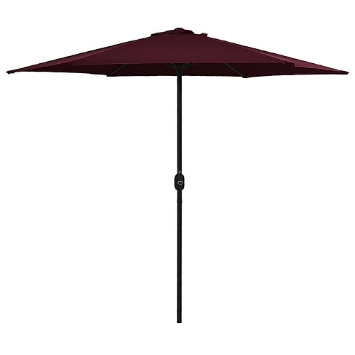 ComfortXL Parasol D'extérieur Et Mât En Aluminium 270x246 Cm Bordeaux