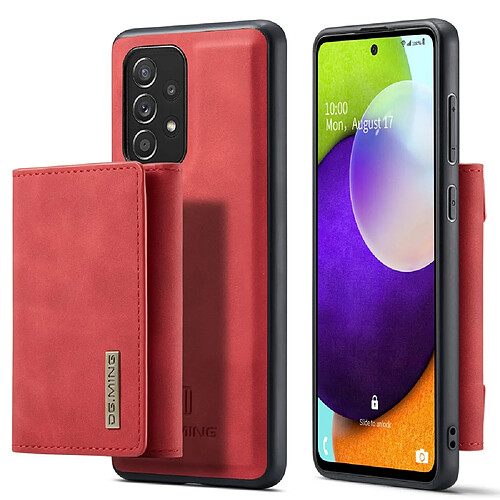 Dg.Ming Coque en TPU anti-chute, béquille magnétique amovible rouge pour votre Samsung Galaxy A52 5G/4G