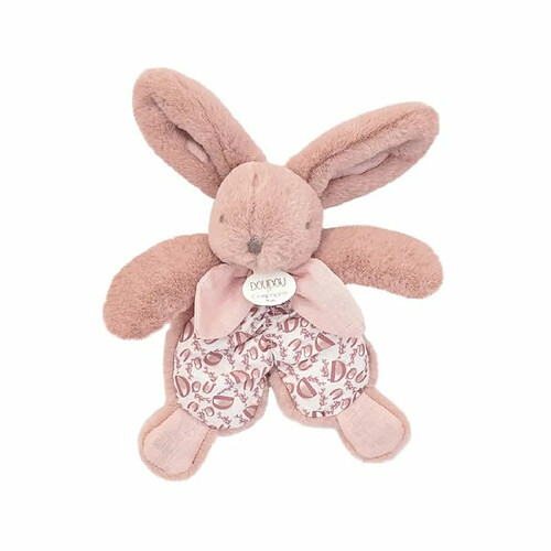 Ludendo Lapin doudou - Doudou plat 18 cm rose