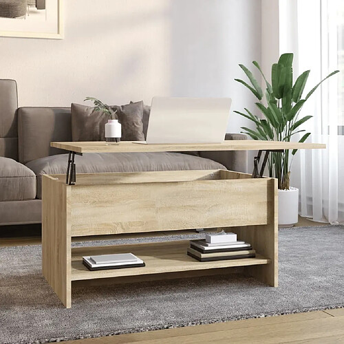 Maison Chic Table basse,Table Console Table d'appoint, Table pour salon Chêne sonoma 80x50x40 cm Bois d'ingénierie -MN91923