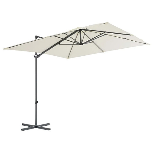 Maison Chic Parasol Jardin | Parasol avec base portable Sable - GKD99187