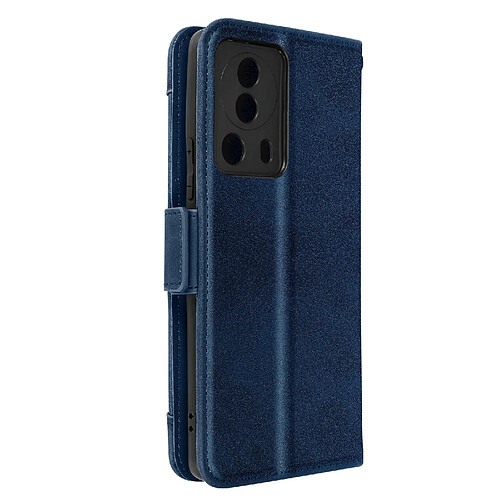 Avizar Étui Folio pour Xiaomi 13 Lite porte-cartes amovible languette magnétique Bleu