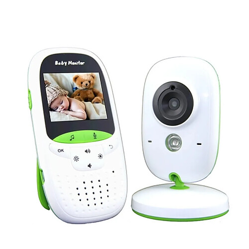 Wewoo Babyphone vidéo Babycam blanc 2.4 pouces LCD 2.4GHz Surveillance sans fil caméra bébé moniteur, soutien à deux voies Talk Back, vision nocturne