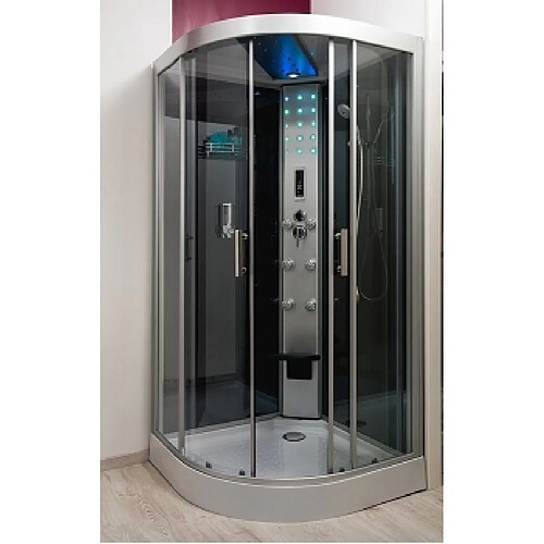 Aqua+ Cabine de douche 1/4 de rond Hydro SKADI 100x100 cm