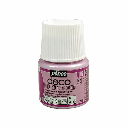 Pebeo Peinture acrylique opaque nacrée - Lilas - 45 ml