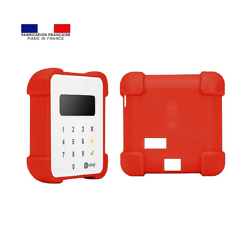 Mobilis Coque de protection avec coins renforcés pour terminal de paiement sumup air - made in france - rouge