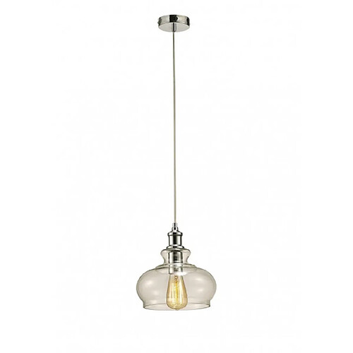 Luminaire Center Suspension Carla Chrome poli 1 ampoule 31cm