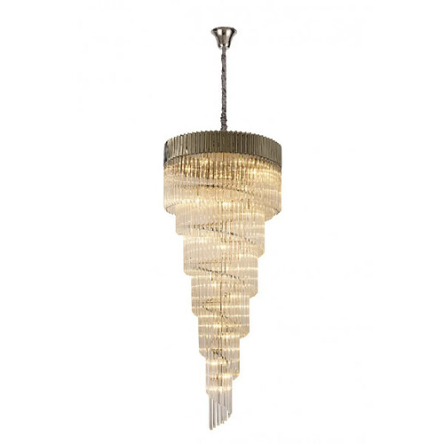 Luminaire Center Suspension 31 ampoules Nickel poli