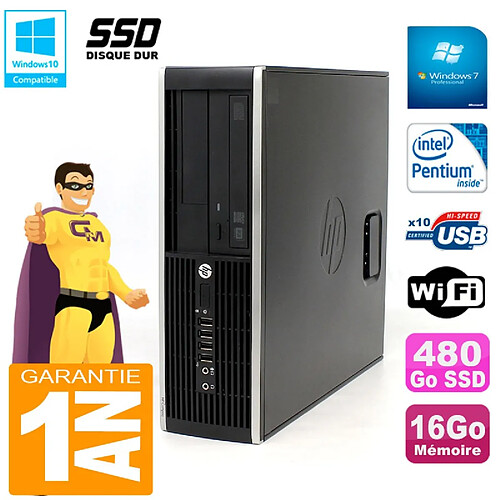 PC HP Compaq Pro 6200 SFF Intel G840 RAM 16Go 480 Go SSD Graveur Wifi W7 · Occasion