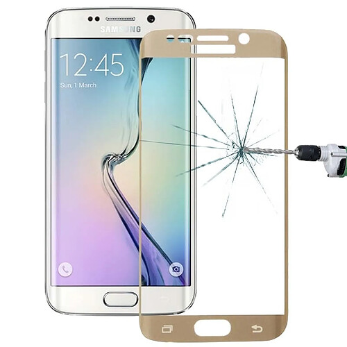 Wewoo Verre trempé or pour Samsung Galaxy S6 Edge 0.2mm 9 H Surface Dureté 3D Courbée Plein Écran Anti-Explosion Film