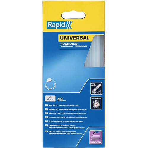 Batons de colles universal transparent R 12 x 190 mm48 Unités carton Rapid