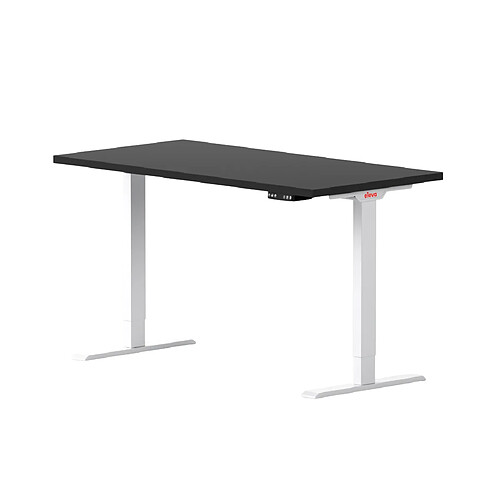 ELEVA Bureau assis debout noir 140x70x3cm