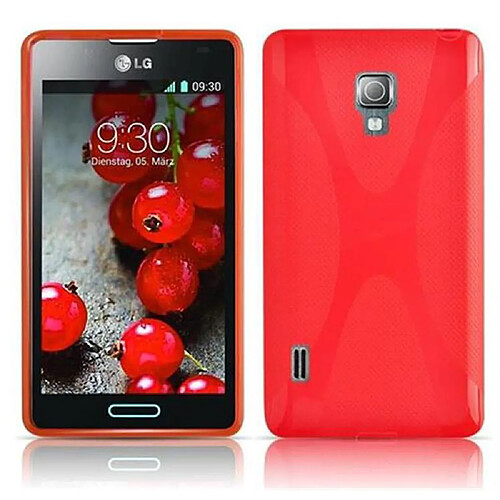 Cadorabo Coque LG OPTIMUS L7 II Etui en Rouge