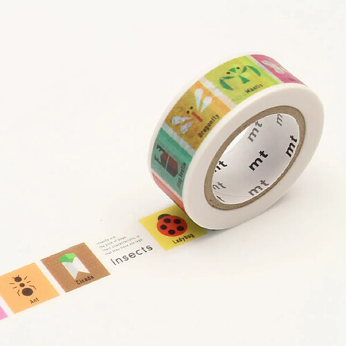 Masking tape KIDS - Dominos des insectes - 1,5 cm x 7 m