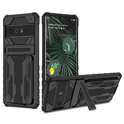 Coque en TPU anti-chocs avec porte-carte, noir pour votre Google Pixel 6 Pro