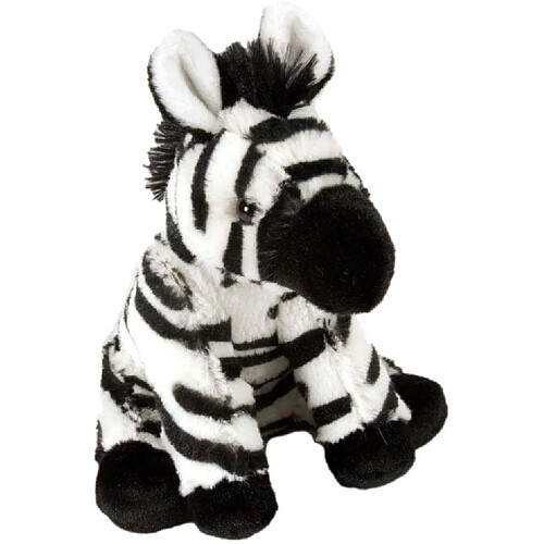 Wild Republic peluche zebre de 30 cm noir blanc