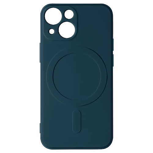 Avizar Coque Magsafe iPhone 13 Silicone Intérieur Soft-touch Mag Cover bleu nuit