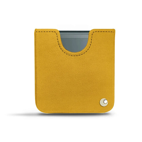 Pochette cuir Samsung Galaxy Z Flip3 - Pochette - Jaune soulèu ( Pantone #F3B934 ) - NOREVE