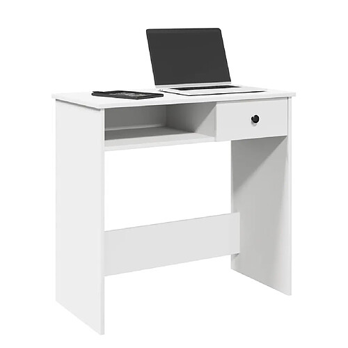 vidaXL Bureau Blanc 80x40x75 cm Bois d'ingénierie